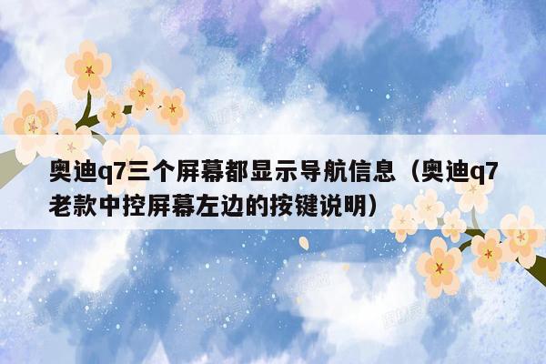 奥迪q7三个屏幕都显示导航信息（奥迪q7老款中控屏幕左边的按键说明）