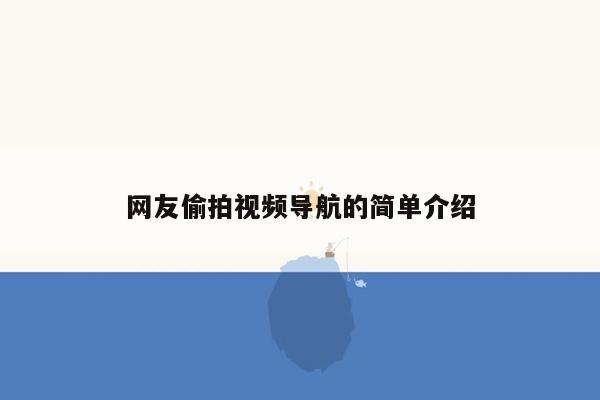 网友偷拍视频导航的简单介绍