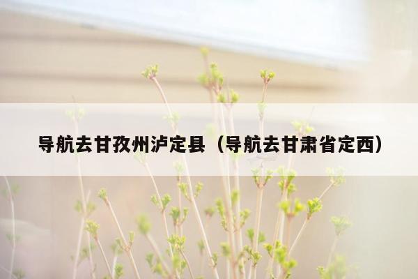 导航去甘孜州泸定县（导航去甘肃省定西）