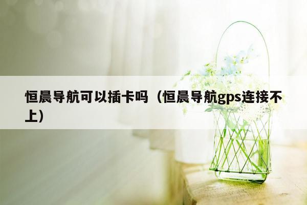 恒晨导航可以插卡吗（恒晨导航gps连接不上）