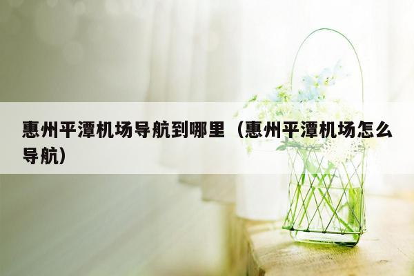 惠州平潭机场导航到哪里（惠州平潭机场怎么导航）