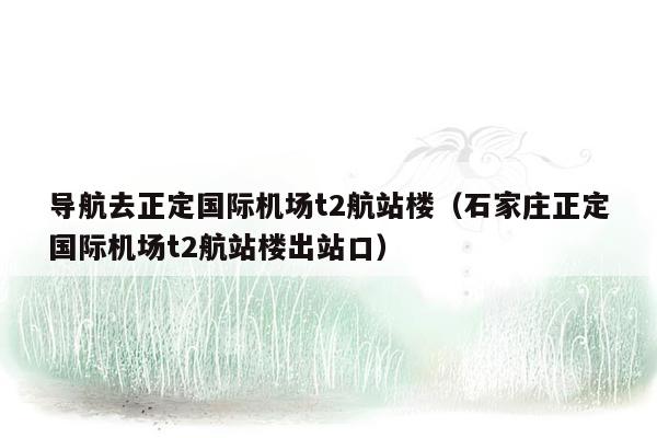 导航去正定国际机场t2航站楼（石家庄正定国际机场t2航站楼出站口）