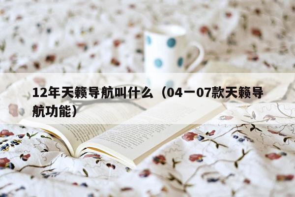 12年天籁导航叫什么（04一07款天籁导航功能）