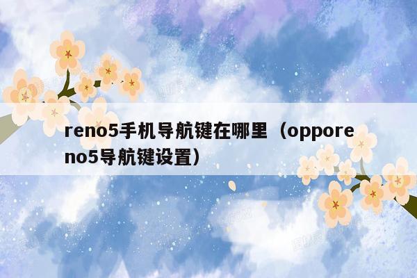 reno5手机导航键在哪里（opporeno5导航键设置）