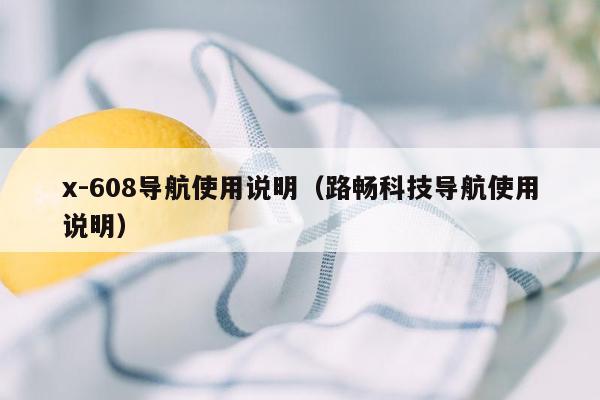 x-608导航使用说明（路畅科技导航使用说明）