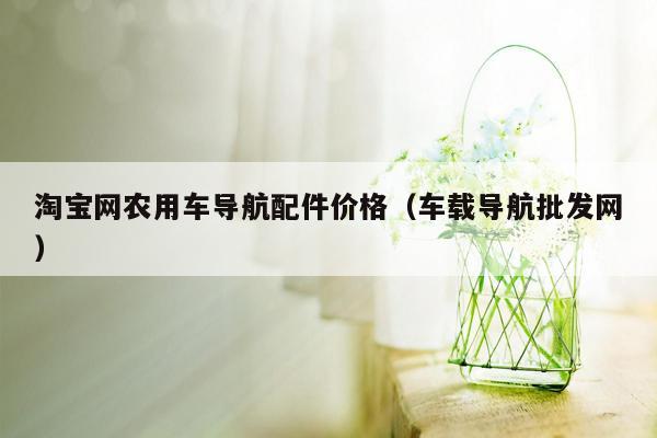 淘宝网农用车导航配件价格（车载导航批发网）