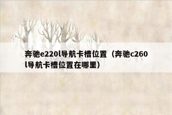 奔驰e220l导航卡槽位置（奔驰c260l导航卡槽位置在哪里）