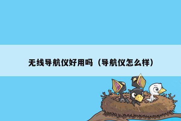 无线导航仪好用吗（导航仪怎么样）