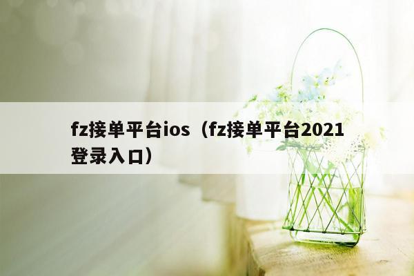 fz接单平台ios（fz接单平台2021登录入口）