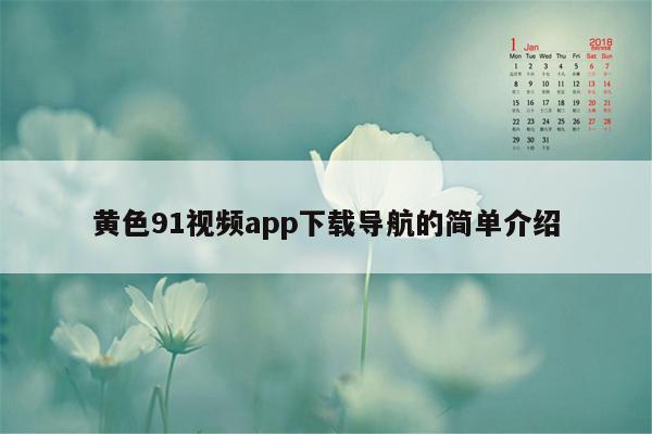 黄色91视频app下载导航的简单介绍