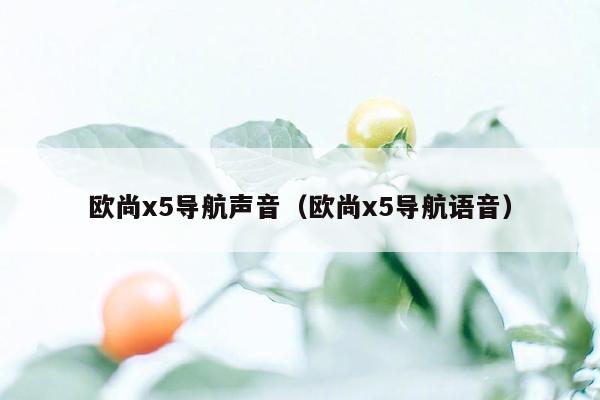 欧尚x5导航声音（欧尚x5导航语音）