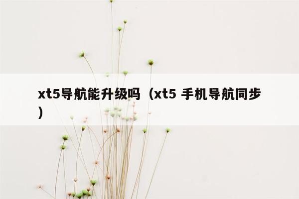 xt5导航能升级吗（xt5 手机导航同步）