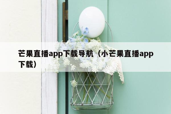 芒果直播app下载导航（小芒果直播app下载）